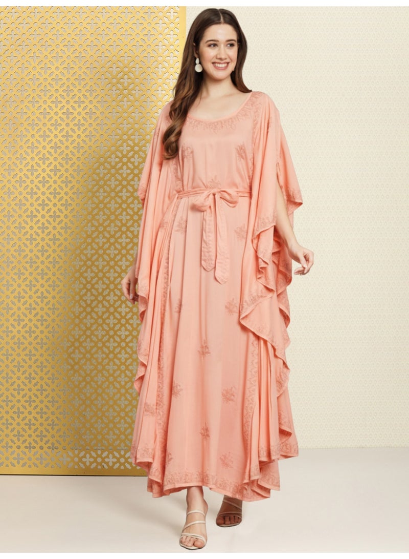 الايا كفتان مطرز يدويًا بشيكانكاري من المودال - Image 1